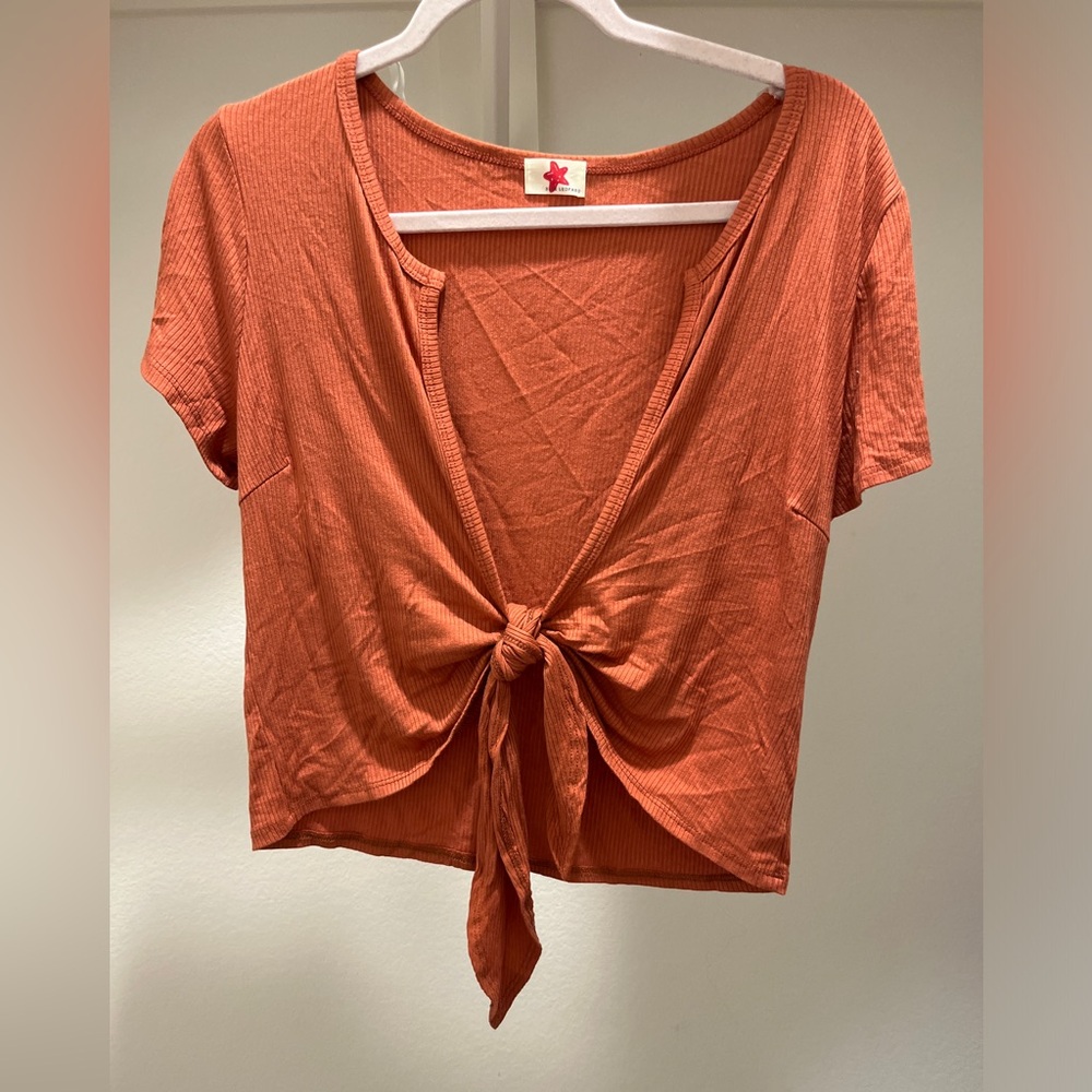 Burnt orange crop top size XL
